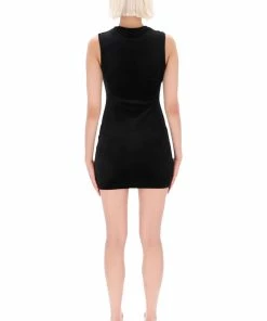 JUICY COUTURE BLACK VELOUR TANK BODYCON DRESS DRESSES