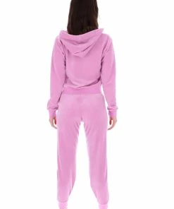 JUICY COUTURE ORCHID PINK CLASSIC VELOUR CUFFED JOGGER