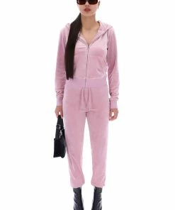 JUICY COUTURE KEEPSAKE LILAC CLASSIC VELOUR CUFFED JOGGER SPRING SUMMER '22 COLLECTION