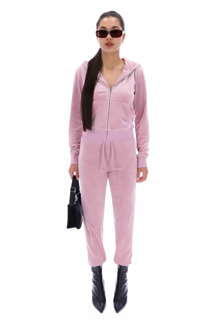 JUICY COUTURE KEEPSAKE LILAC CLASSIC VELOUR CUFFED JOGGER SPRING SUMMER '22 COLLECTION