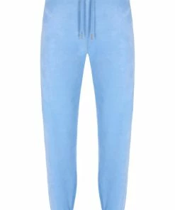 JUICY COUTURE POWDER BLUE CLASSIC VELOUR CUFFED JOGGER