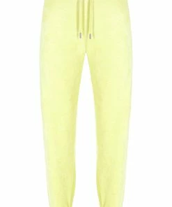 JUICY COUTURE SPRING SUMMER '22 COLLECTION YELLOW PEAR CLASSIC VELOUR CUFFED JOGGER