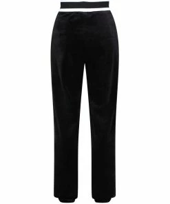 JUICY COUTURE BLACK VELOUR BOYFRIEND JOGGER TRACKSUITS