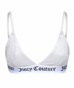 JUICY COUTURE GREY VELVET LOUNGE TRIANGLE BRA LINGERIE & NIGHTWEAR