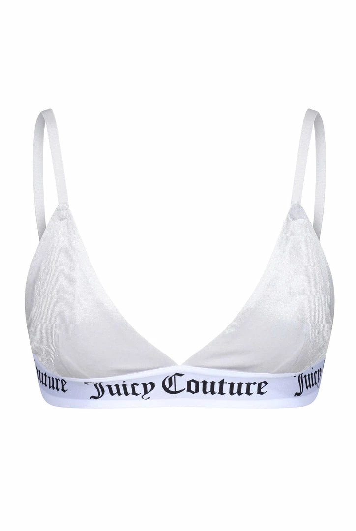 JUICY COUTURE GREY VELVET LOUNGE TRIANGLE BRA LINGERIE & NIGHTWEAR