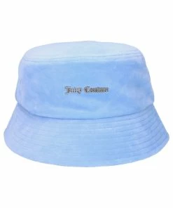 JUICY COUTURE POWDER BLUE VELOUR BUCKET HAT