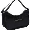 JUICY COUTURE BLACK VELOUR SHOULDER BAG SPRING SUMMER '22 COLLECTION