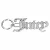 JUICY COUTURE SILVER DIAMANTE JUICY KEY FOB
