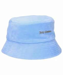 JUICY COUTURE POWDER BLUE VELOUR BUCKET HAT