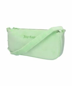 JUICY COUTURE SPRING SUMMER'22 COLLECTION MINT VELOUR CHARM SHOULDER BAG