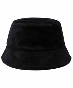 JUICY COUTURE SPRING SUMMER'22 COLLECTION BLACK VELOUR BUCKET HAT