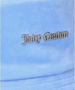 JUICY COUTURE POWDER BLUE VELOUR BUCKET HAT