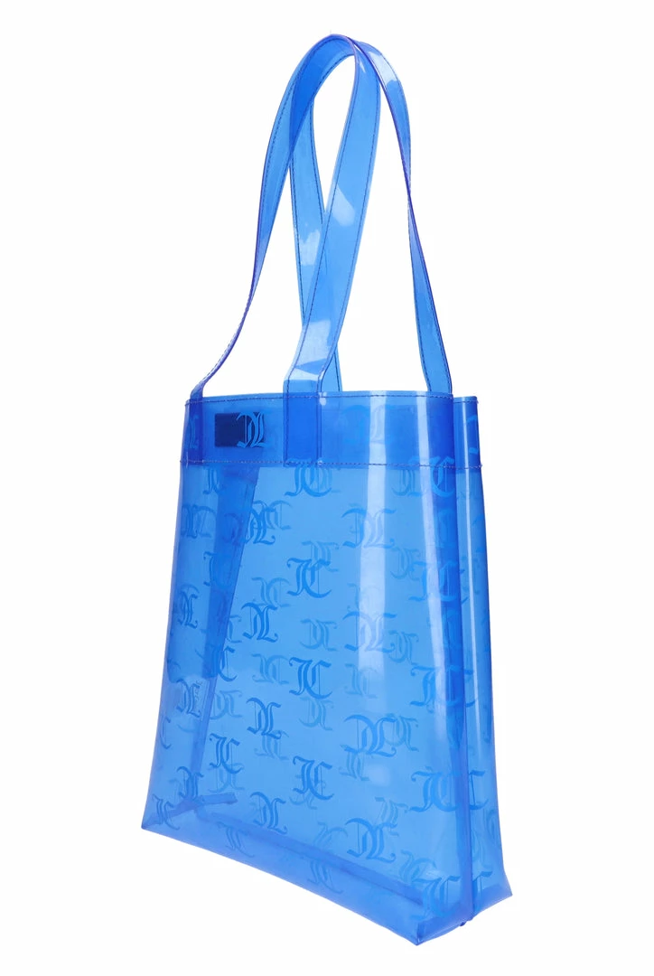JUICY COUTURE AQUA MONOGRAM PVC TOTE SPRING SUMMER '22 COLLECTION