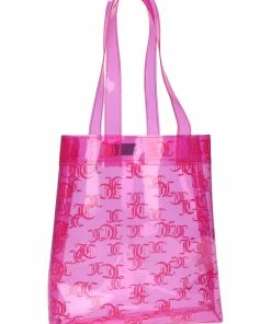JUICY COUTURE FLURO PINK MONOGRAM PVC TOTE SPRING SUMMER '22 COLLECTION