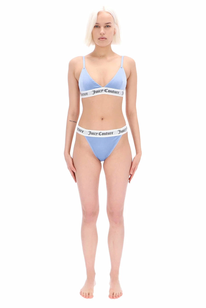 JUICY COUTURE DELLA ROBIA VELVET LOUNGE TRIANGLE BRA