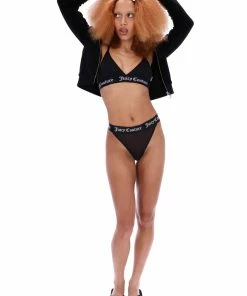 JUICY COUTURE BLACK MESH LOUNGE KNICKER