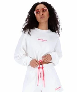 JUICY COUTURE WHITE MID-RISE TRACK SHORT TRACKSUITS
