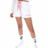 JUICY COUTURE WHITE MID-RISE TRACK SHORT TRACKSUITS