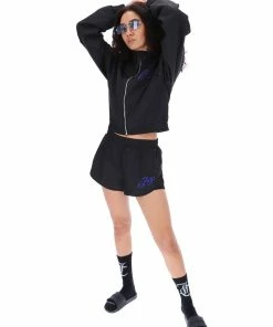JUICY COUTURE TRACKSUITS BLACK DIAMANTE LIGHTWEIGHT TRACK JACKET