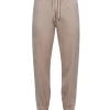 JUICY COUTURE WARM TAUPE CLASSIC VELOUR CUFFED JOGGER TRACKSUITS